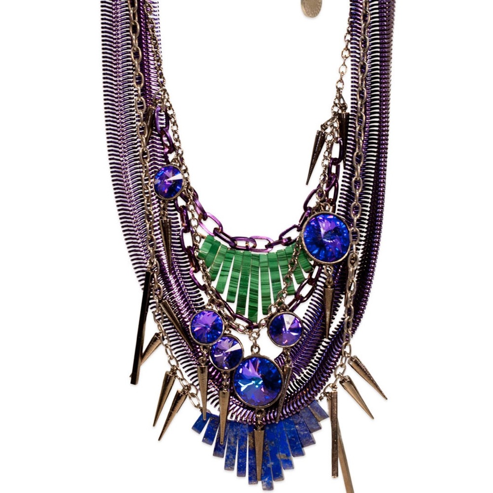 Gemma Redux purple statement necklace